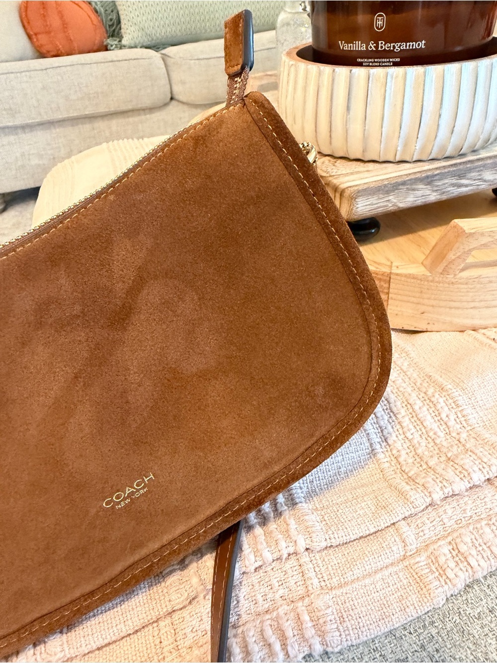 Coach Waverly bag - warm brown suede - loved for one month! - Picture 9 of 12